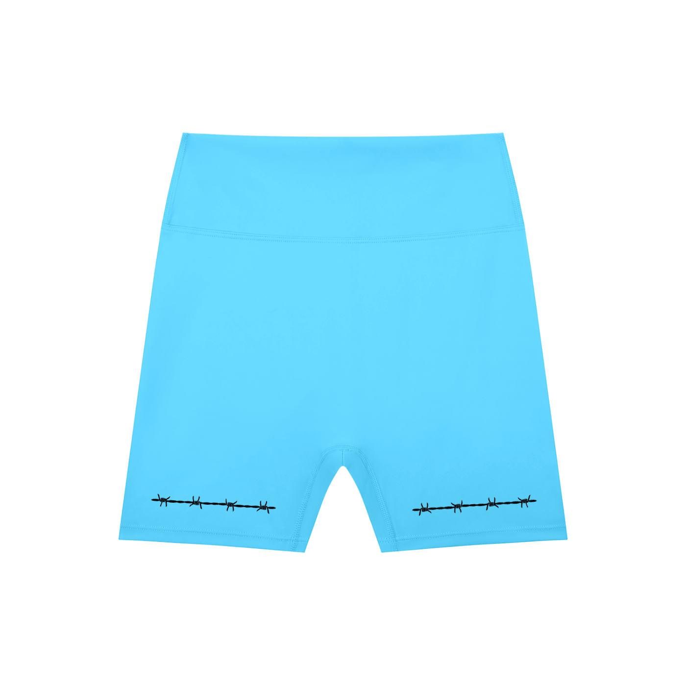 Barbed Wire High-Waisted Scrunch Yoga Shorts - Goth Cloth Co.260709PODBK1838001