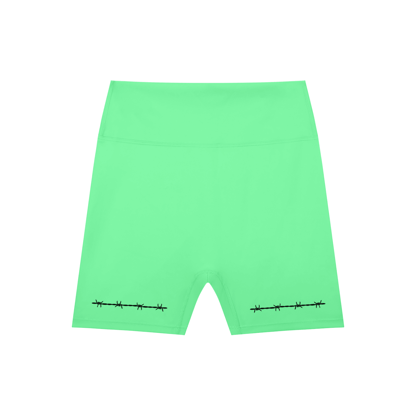Barbed Wire High-Waisted Scrunch Yoga Shorts - Goth Cloth Co.260709PODBK1838006