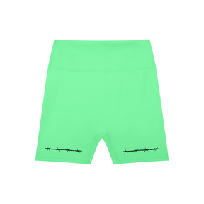 Barbed Wire High-Waisted Scrunch Yoga Shorts - Goth Cloth Co.260709PODBK1838006