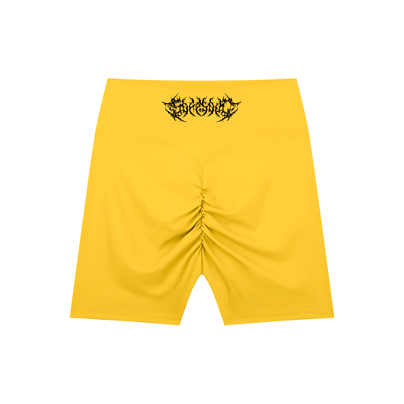 Barbed Wire High-Waisted Scrunch Yoga Shorts - Goth Cloth Co.260709PODBK1838011