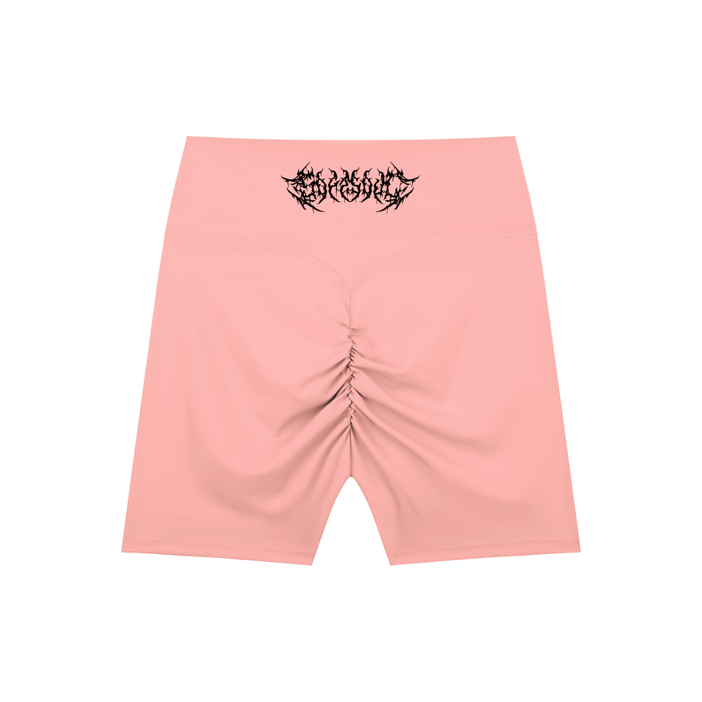Barbed Wire High-Waisted Scrunch Yoga Shorts - Goth Cloth Co.260709PODBK1838016