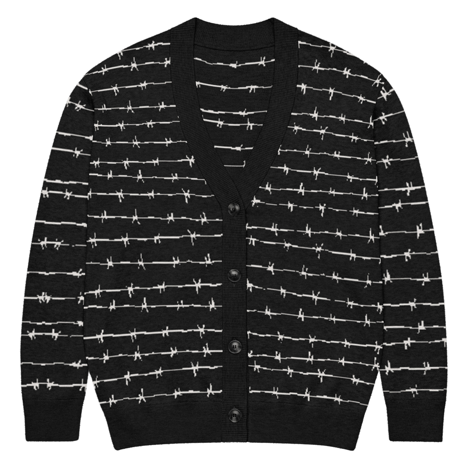 Barbed Wire Knit Cardigan - Goth Cloth Co.5904129_21030