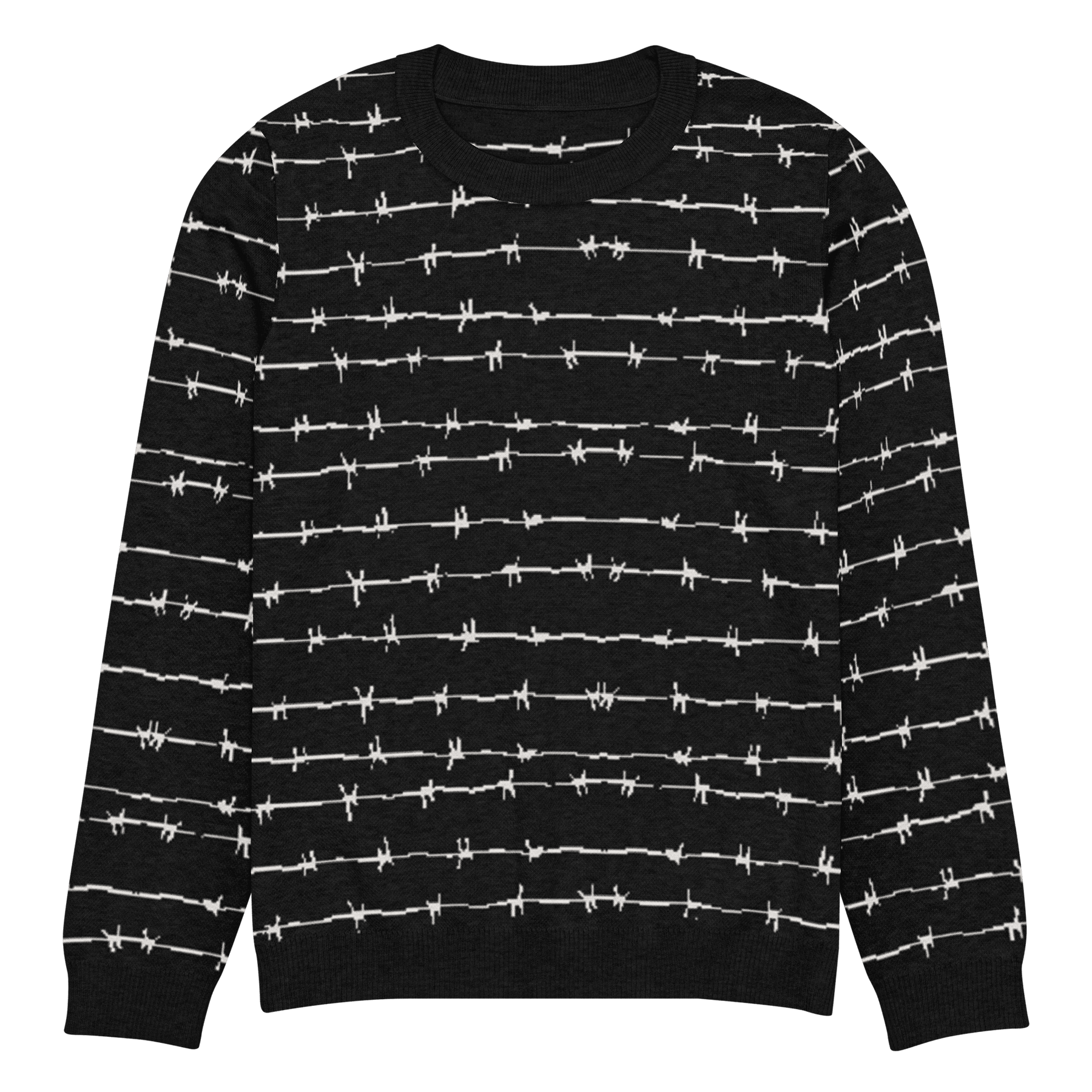 Barbed Wire Knit Crewneck Sweater - Goth Cloth Co.9664109_19635