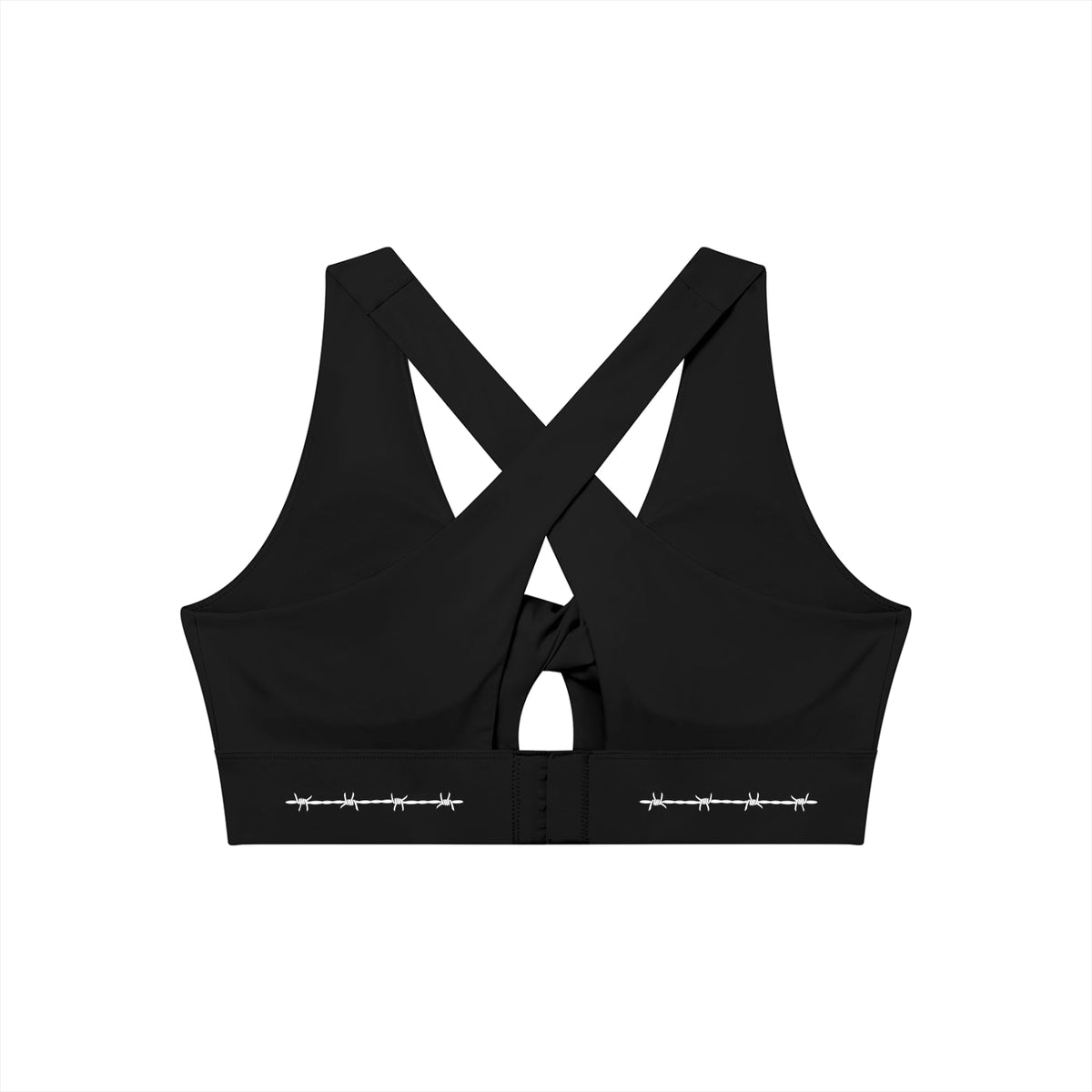 Bare Bones Front Twist Sports Bra - Goth Cloth Co.gymwear260923PODNV0981#001