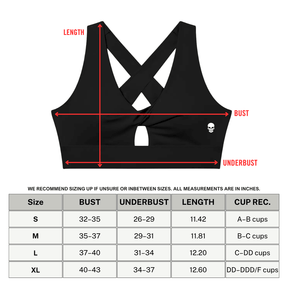 Bare Bones Front Twist Sports Bra - Goth Cloth Co.260709PODNV1117017
