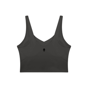 Bare Bones V-Neck Long Line Sports Bra - Goth Cloth Co.gymwear260805PODAC2579026
