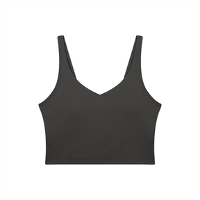 Bare Bones V-Neck Long Line Sports Bra - Goth Cloth Co.gymwear260905PODAC1726006