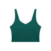 Bare Bones V-Neck Long Line Sports Bra - Goth Cloth Co.gymwear260905PODAC1726021