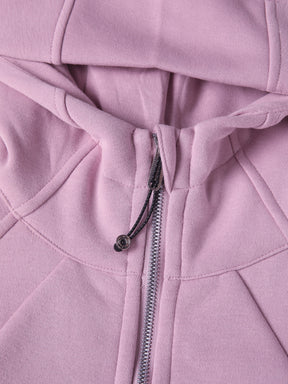 Basic B Cropped Zip-Through Hoodie