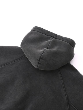 Basic B Grunge Wash Cropped Hoodie - Goth Cloth Co.251001PODBD0338013