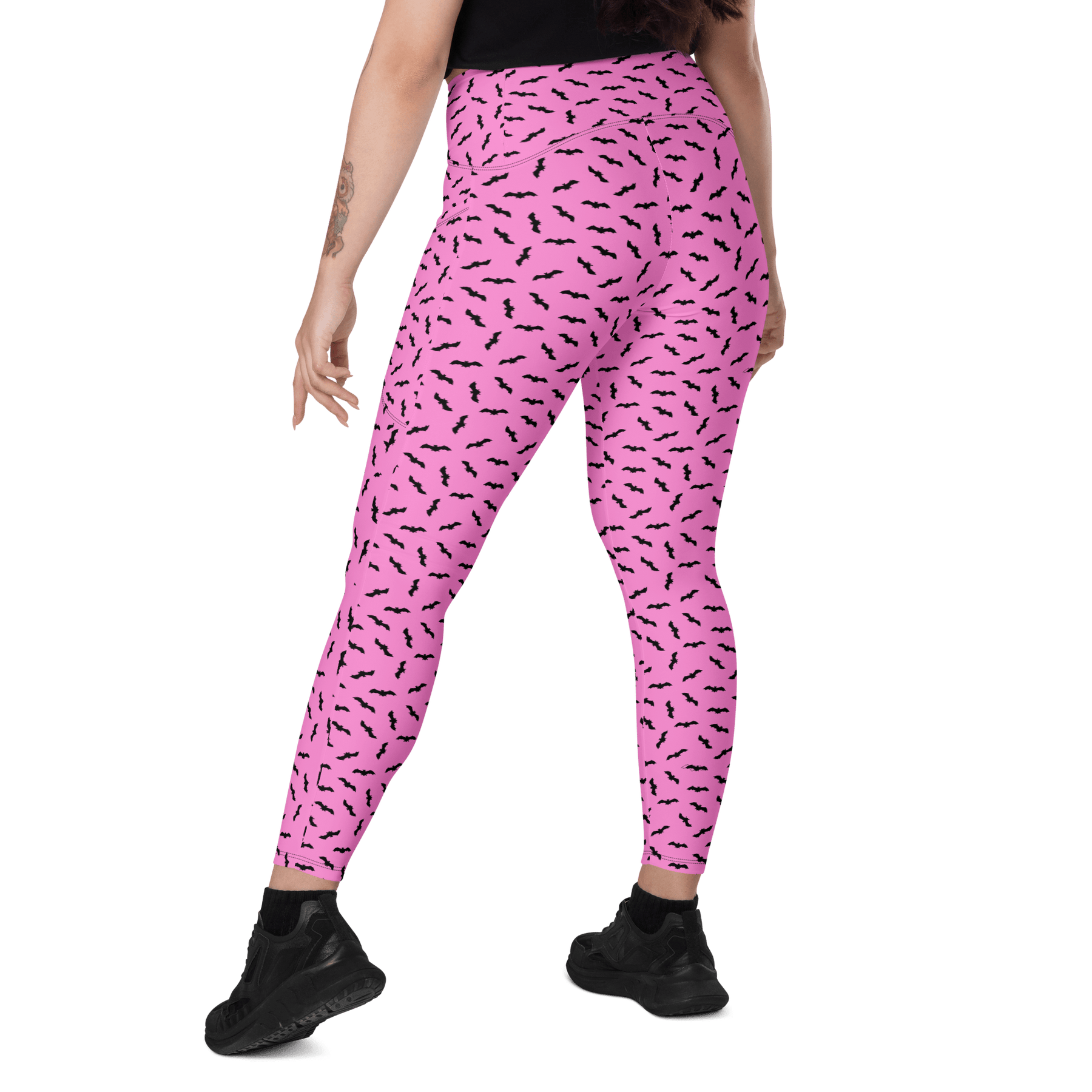 Bat Babe Crossover Leggings with Pockets - Goth Cloth Co.5597894_14137