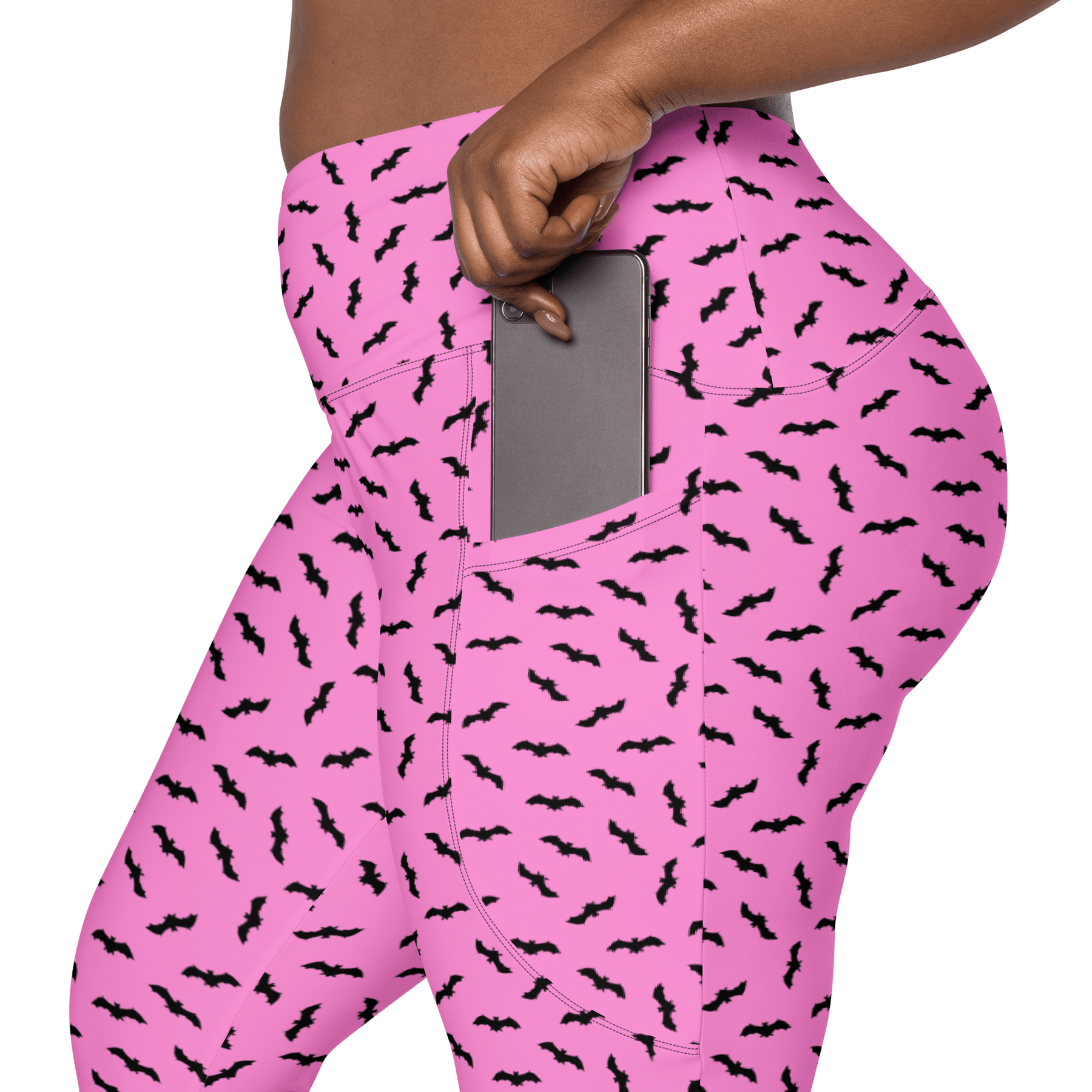 Bat Babe Crossover Leggings with Pockets - Goth Cloth Co.5597894_14137