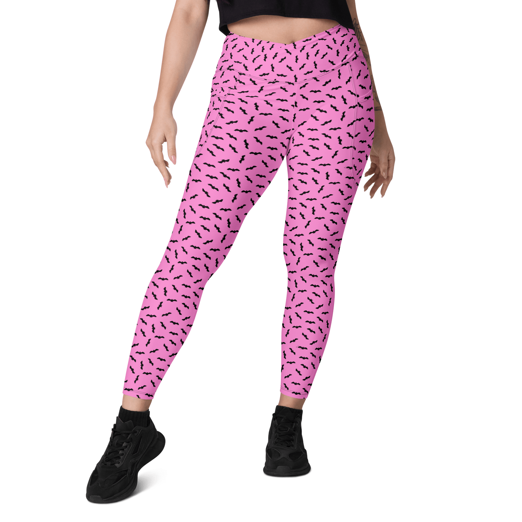 Bat Babe Crossover Leggings with Pockets - Goth Cloth Co.5597894_14137