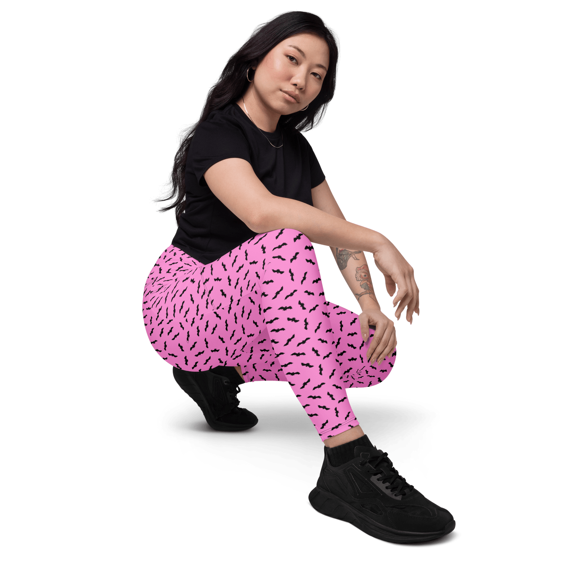 Bat Babe Crossover Leggings with Pockets - Goth Cloth Co.5597894_14137