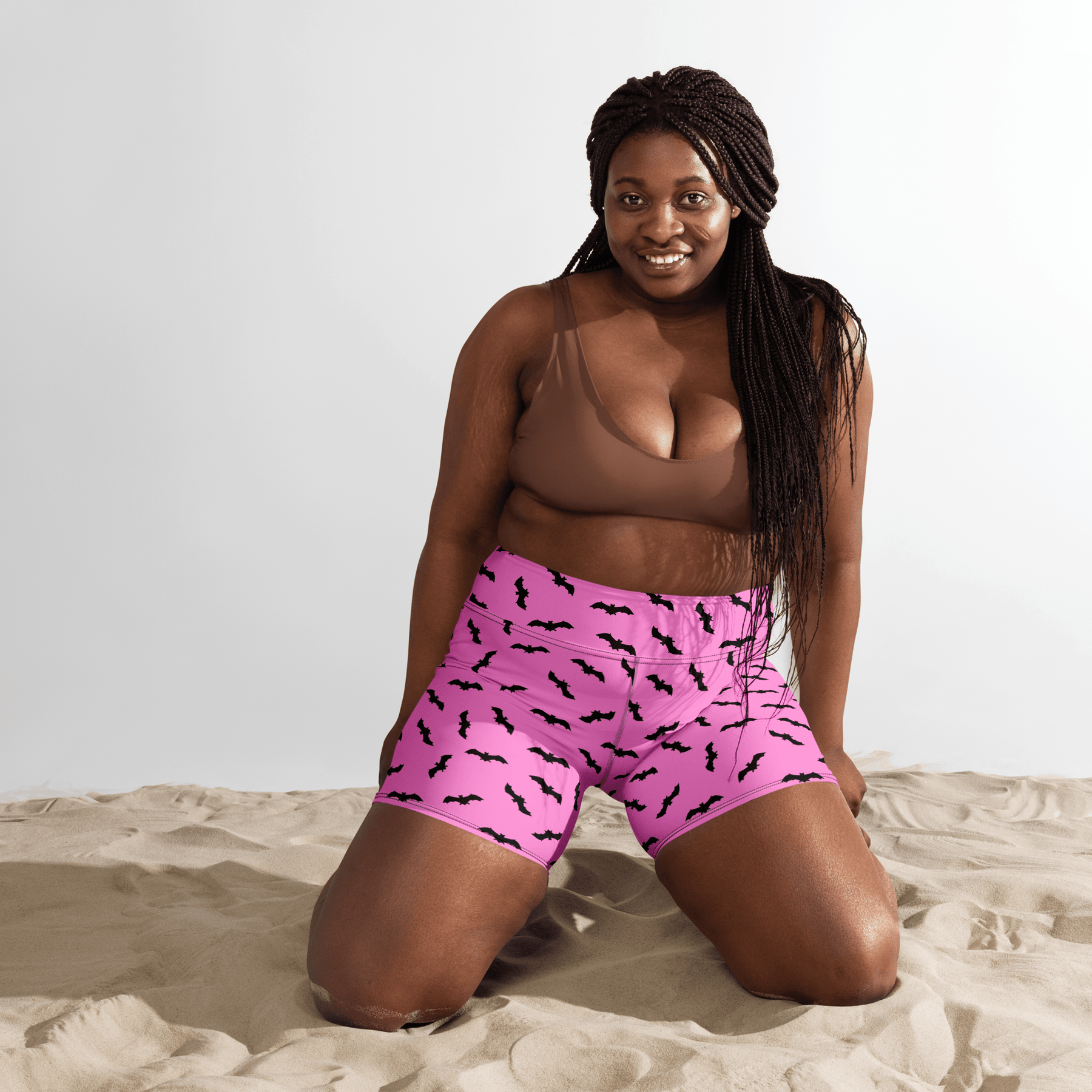 Bat Babe Yoga Shorts - Goth Cloth Co.5272297_9079