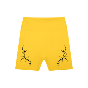 Thorned High-Waisted Scrunched Yoga Shorts