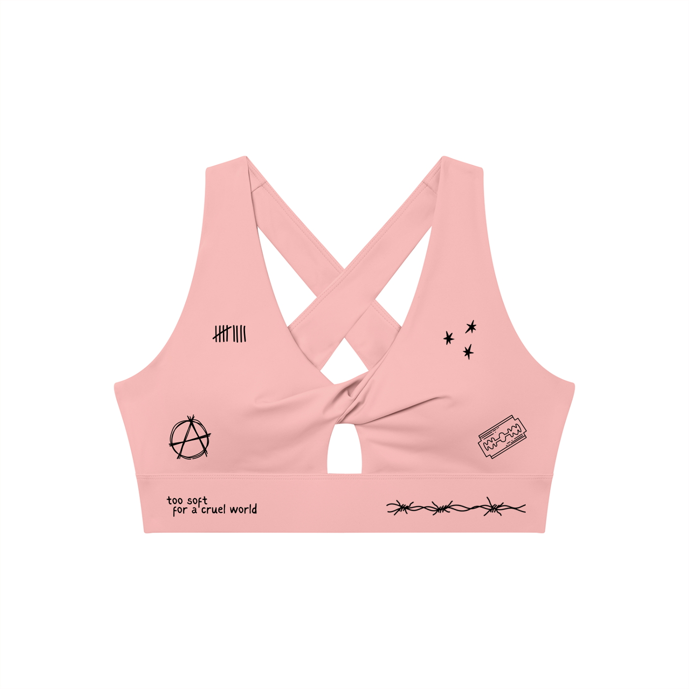 Mental Notes Twist Front Sports Bra