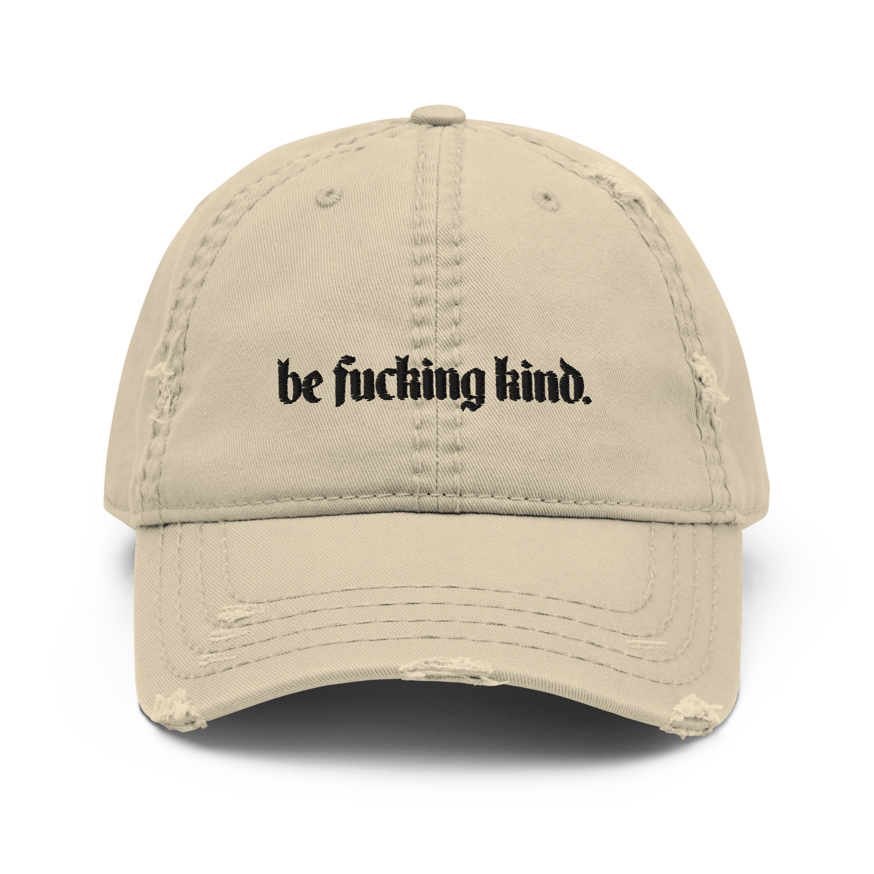 Be Fucking Kind Distressed Dad Hat - Goth Cloth Co.3785542_10993