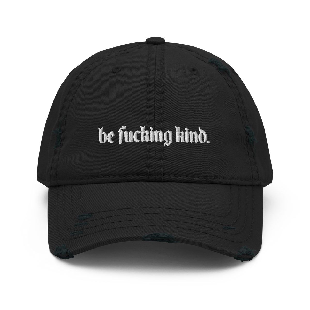 Be Fucking Kind Distressed Dad Hat - Goth Cloth Co.3920573_10990