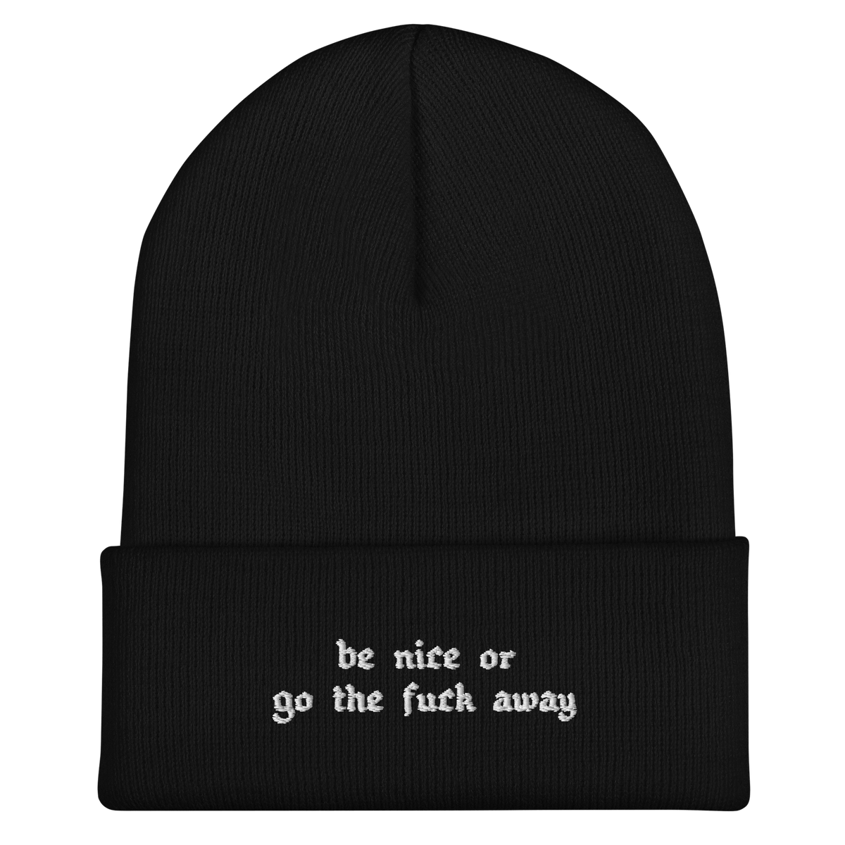 Be Nice Or... Cuffed Beanie - Goth Cloth Co.7414352_8936