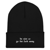 Be Nice Or... Cuffed Beanie - Goth Cloth Co.7414352_8936