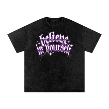 Believe in Yourself 80's Acid Wash Tee - Goth Cloth Co.260108PODPQ0717001