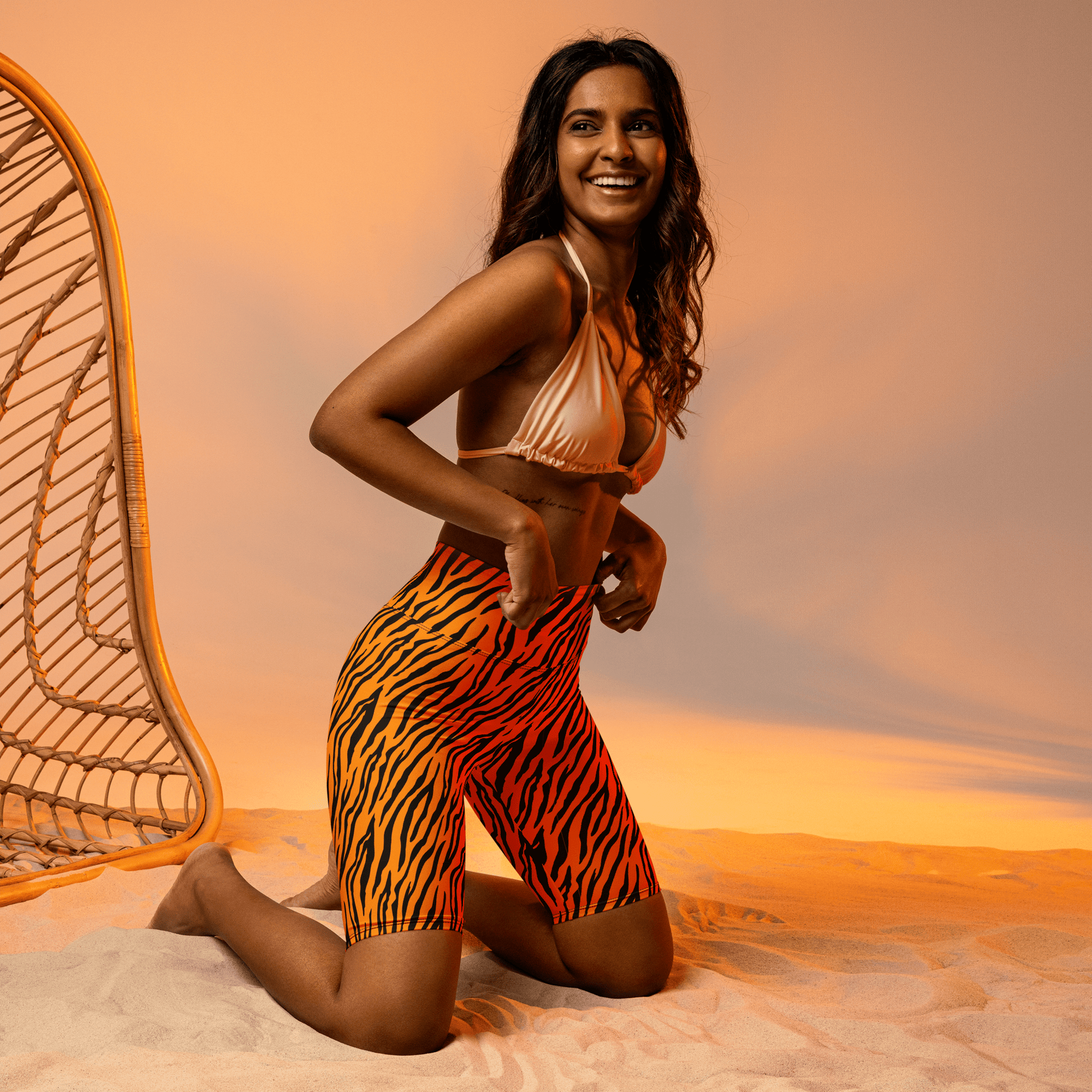 Bengal Heat Biker Shorts (Ready to Ship) - Goth Cloth Co.final sale