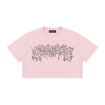 Big Feelings Metal Font Mineral Wash Crop Top - Goth Cloth Co.260716PODAA1680001