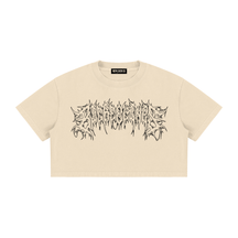 Big Feelings Metal Font Mineral Wash Crop Top - Goth Cloth Co.260716PODAA1680006