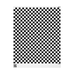 Black and White Checkerboard Gift Wrap Paper - Goth Cloth Co.Home Decor25685782000253023340