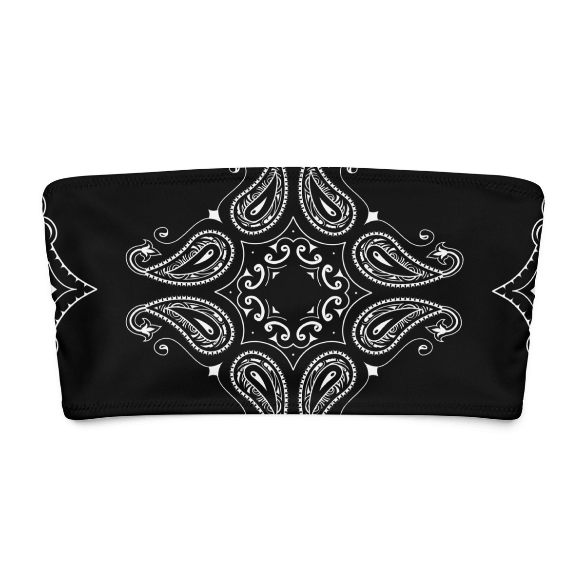 Black Bandana Bandeau Bikini Top - Goth Cloth Co.4620375_22682