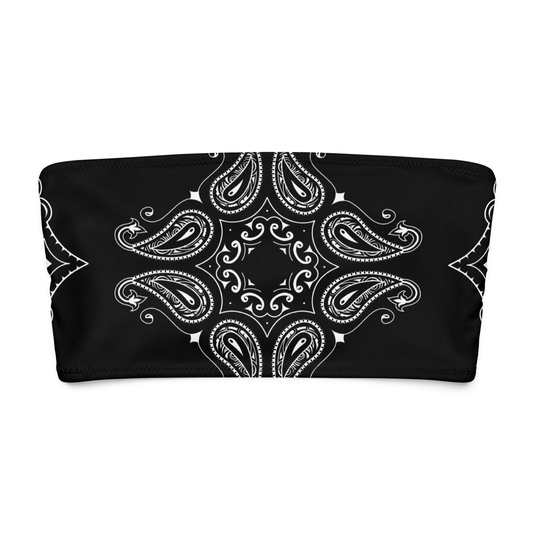 Black Bandana Bandeau Bikini Top - Goth Cloth Co.4620375_22682