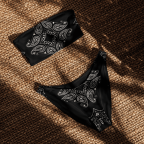 Black Bandana Bandeau Bikini Top - Goth Cloth Co.4620375_22682