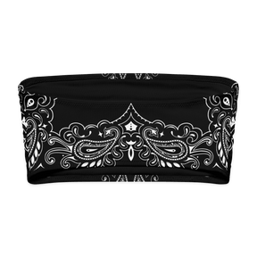 Black Bandana Bandeau Bikini Top - Goth Cloth Co.4620375_22682