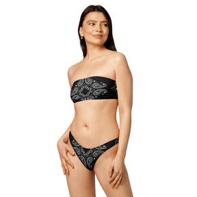 Black Bandana Bandeau Bikini Top - Goth Cloth Co.4620375_22682