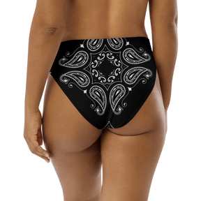 Black Bandana High - Waisted Sport Bikini Bottom - Goth Cloth Co.1392459_12042