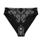 Black Bandana High - Waisted Sport Bikini Bottom - Goth Cloth Co.1392459_12042
