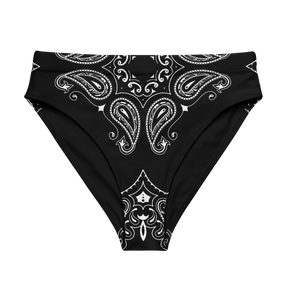 Black Bandana High - Waisted Sport Bikini Bottom - Goth Cloth Co.1392459_12042