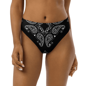 Black Bandana High - Waisted Sport Bikini Bottom - Goth Cloth Co.1392459_12042