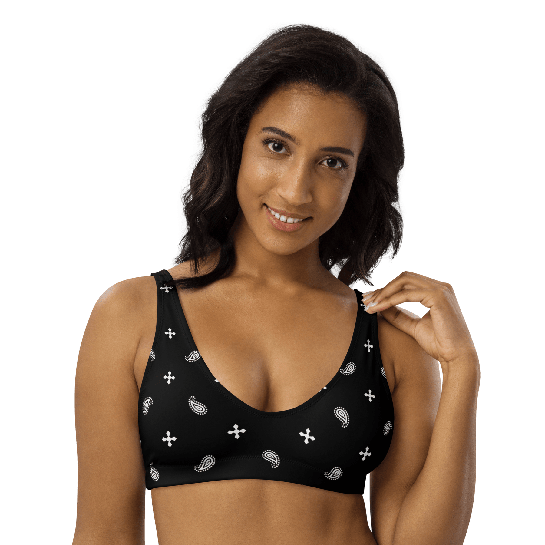 Black Bandana Sport Bikini Top - Goth Cloth Co.9222151_12035