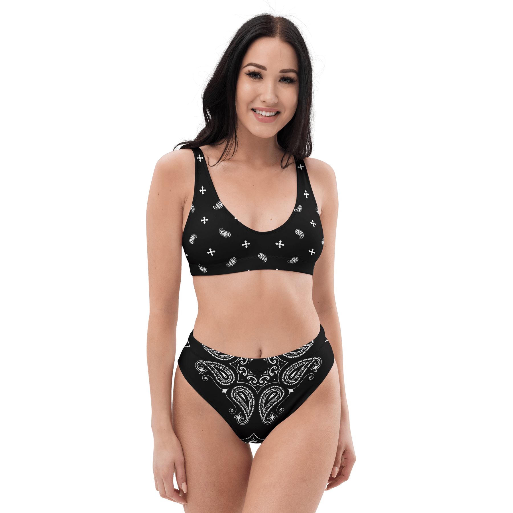 Black Bandana Sport Bikini Top - Goth Cloth Co.9222151_12035