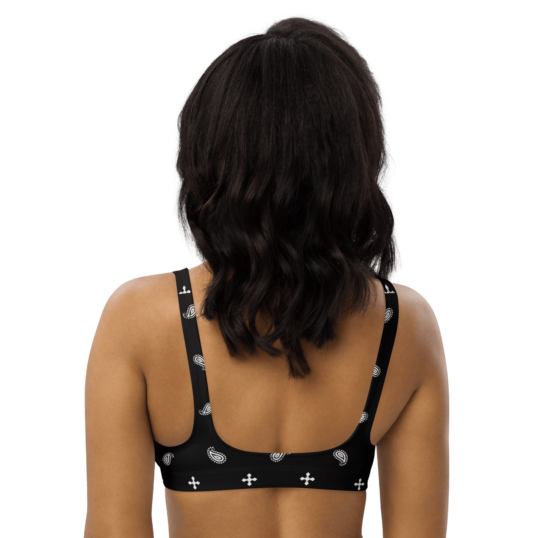 Black Bandana Sport Bikini Top - Goth Cloth Co.9222151_12035