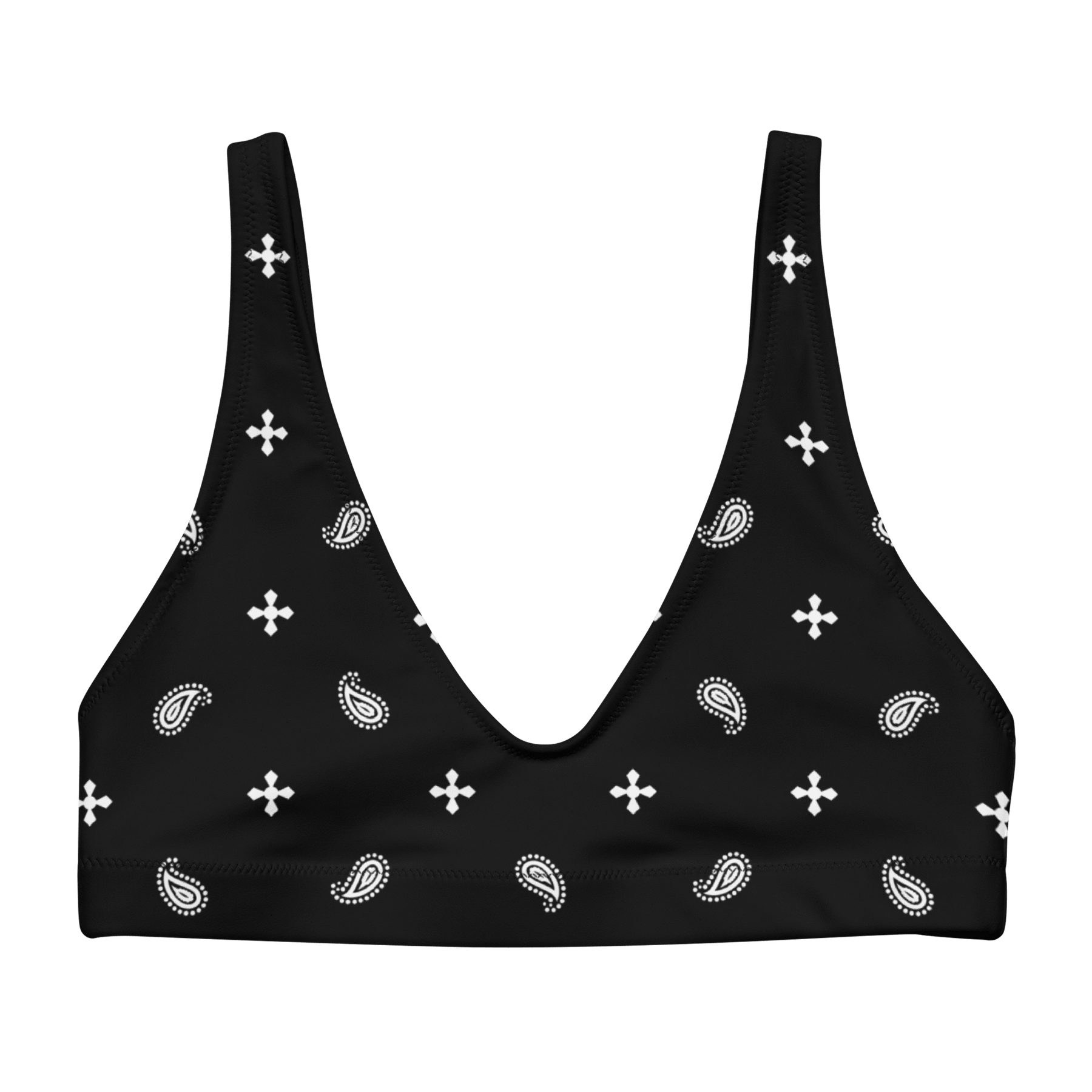 Black Bandana Sport Bikini Top - Goth Cloth Co.9222151_12035