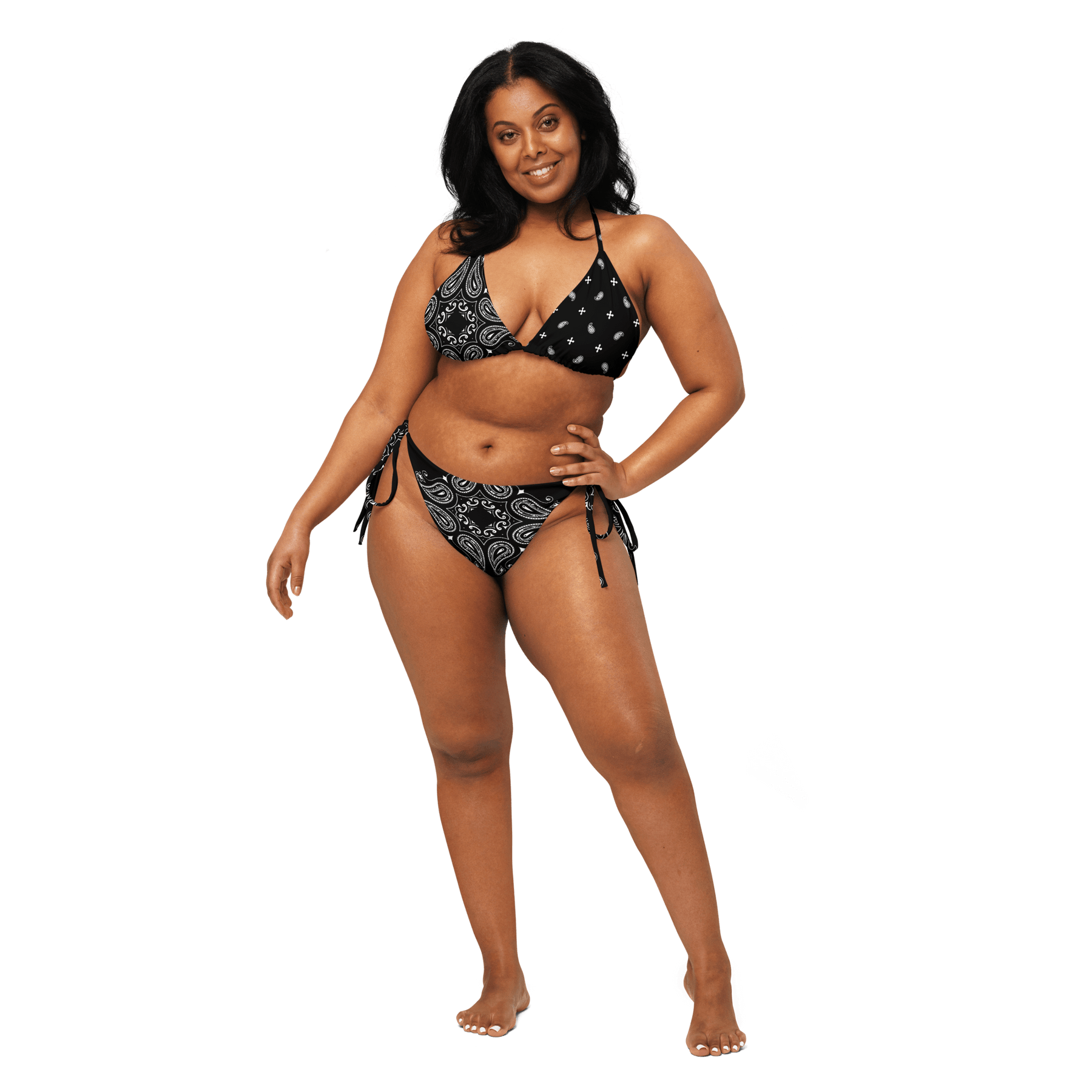 Black Bandana String Bikini Bottoms - Goth Cloth Co.5214672_16575
