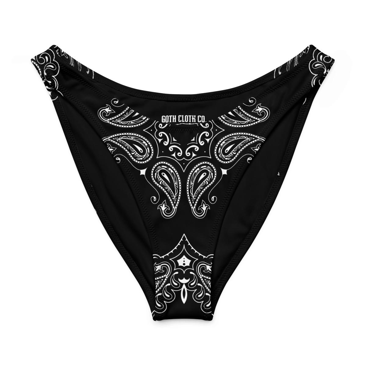 Black Bandana V - Cut Bikini Bottom - Goth Cloth Co.7413306_22693