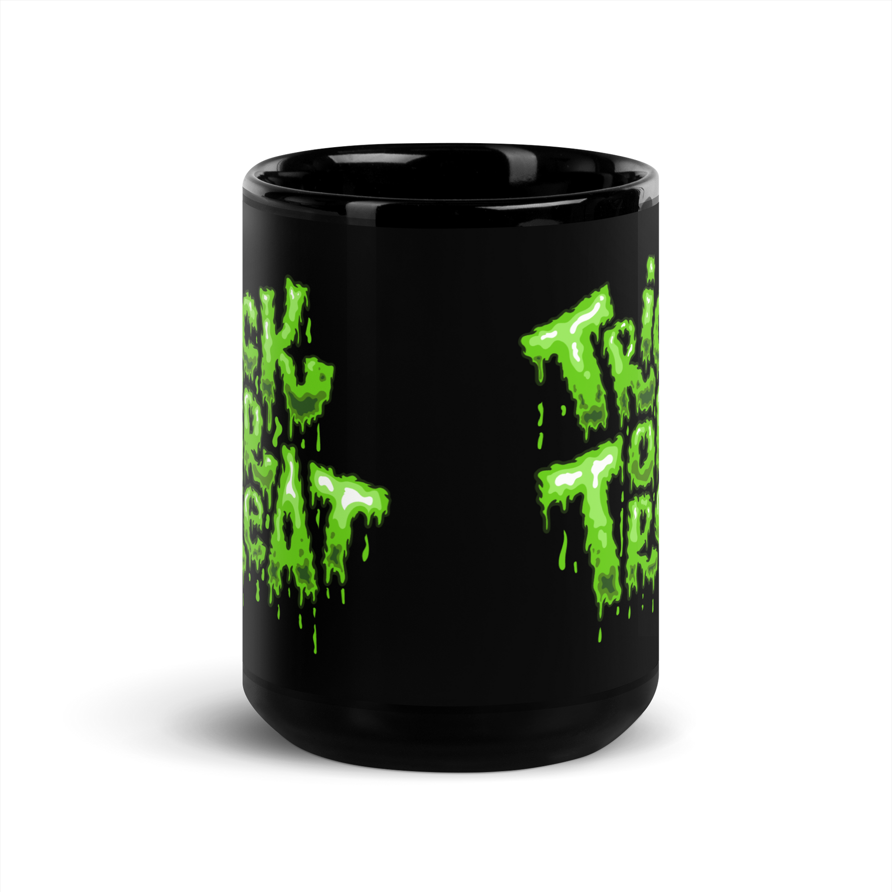 Treat or Treat Slime Black Glossy Mug