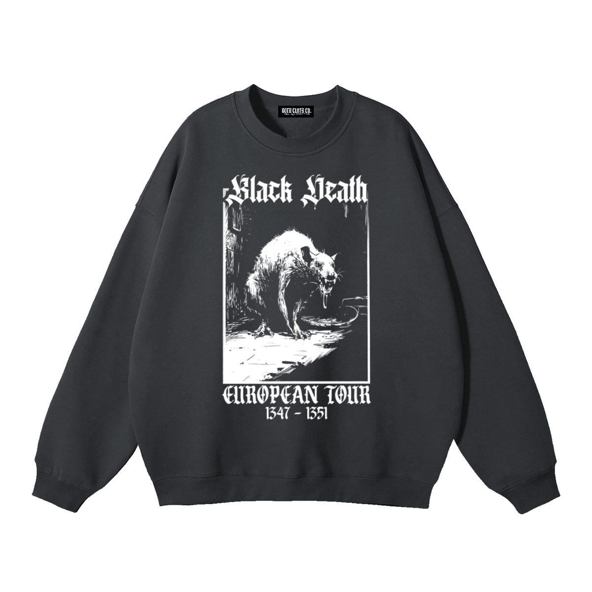 Black Plague Death Tour Fleeced Sweatshirt - Goth Cloth Co.260915PODRA11134001