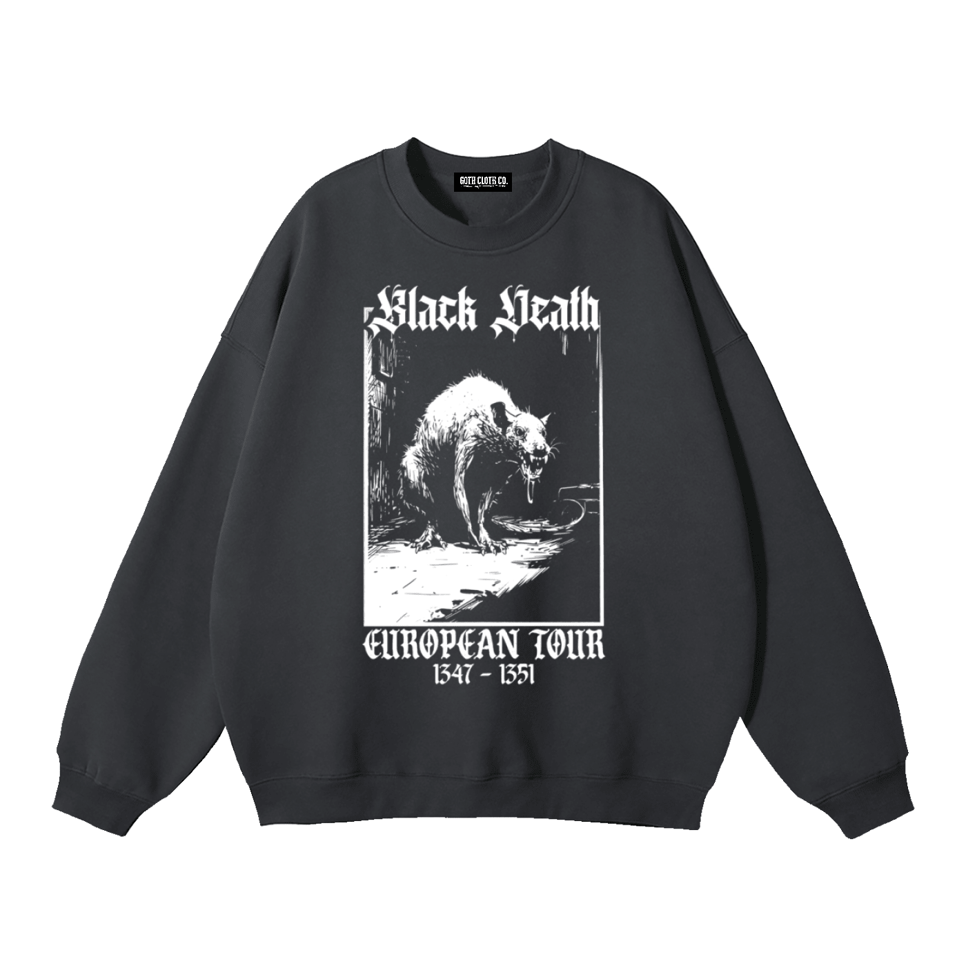 Black Plague Death Tour Fleeced Sweatshirt - Goth Cloth Co.260915PODRA11134001