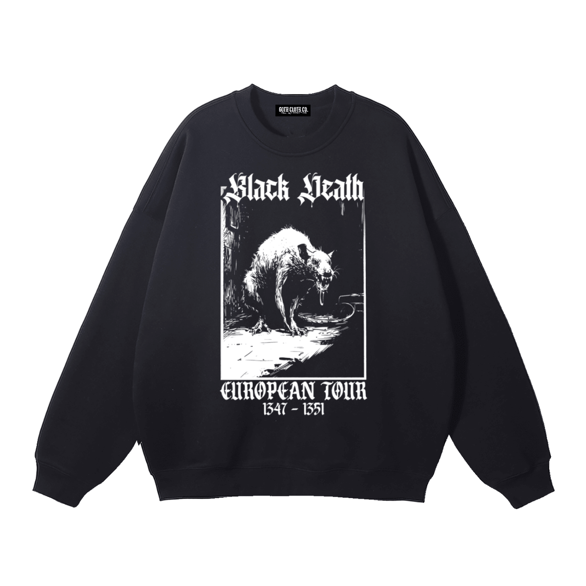 Black Plague Death Tour Fleeced Sweatshirt - Goth Cloth Co.260915PODRA11134001