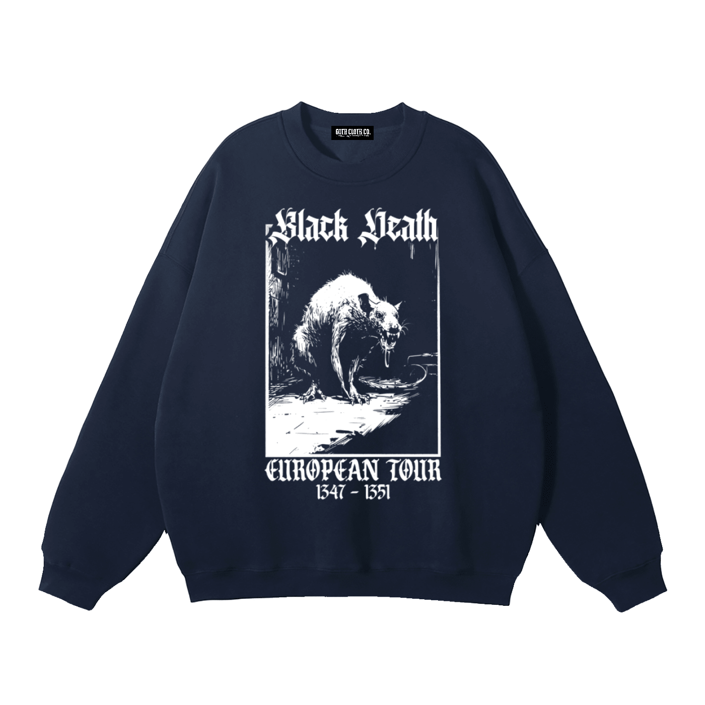 Black Plague Death Tour Fleeced Sweatshirt - Goth Cloth Co.260915PODRA11134001
